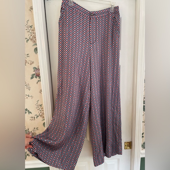 *SOLD* MAEVE Anthropologie Wide Leg Pants Women's Size 10 Pattern High Waisted - Picture 7 of 14